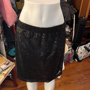 Calvin Klein size large sequined elastic waist skirt